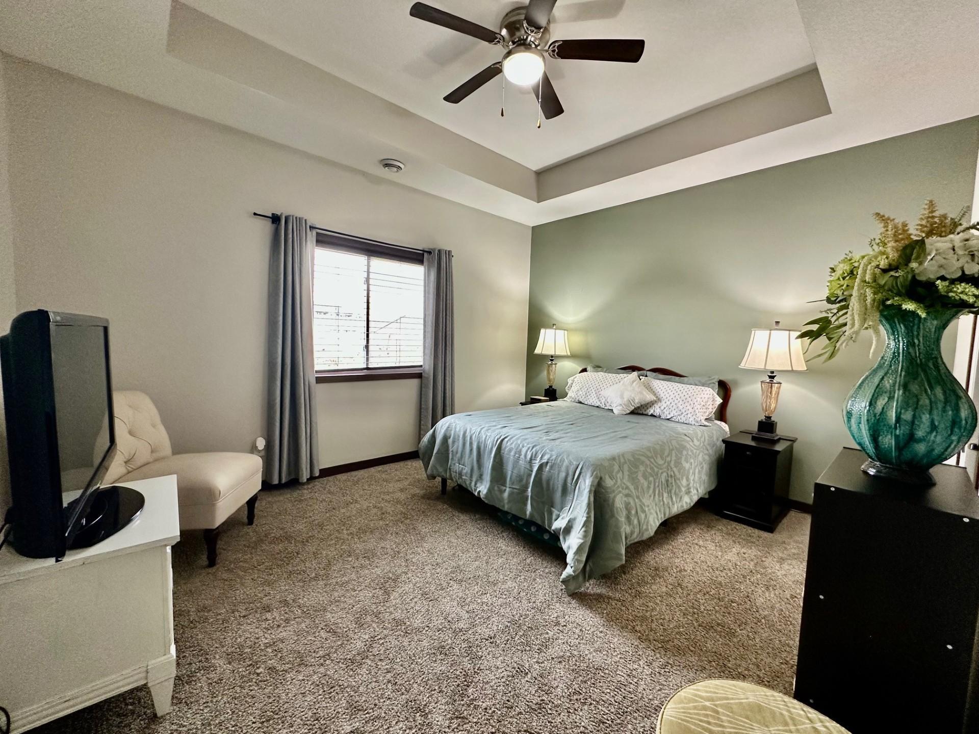 Bedroom 1 box vault ceiling