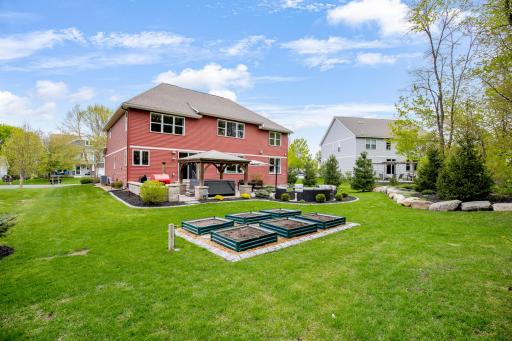 Plenty of space for enjoyment, gardening and relaxing in this backyard