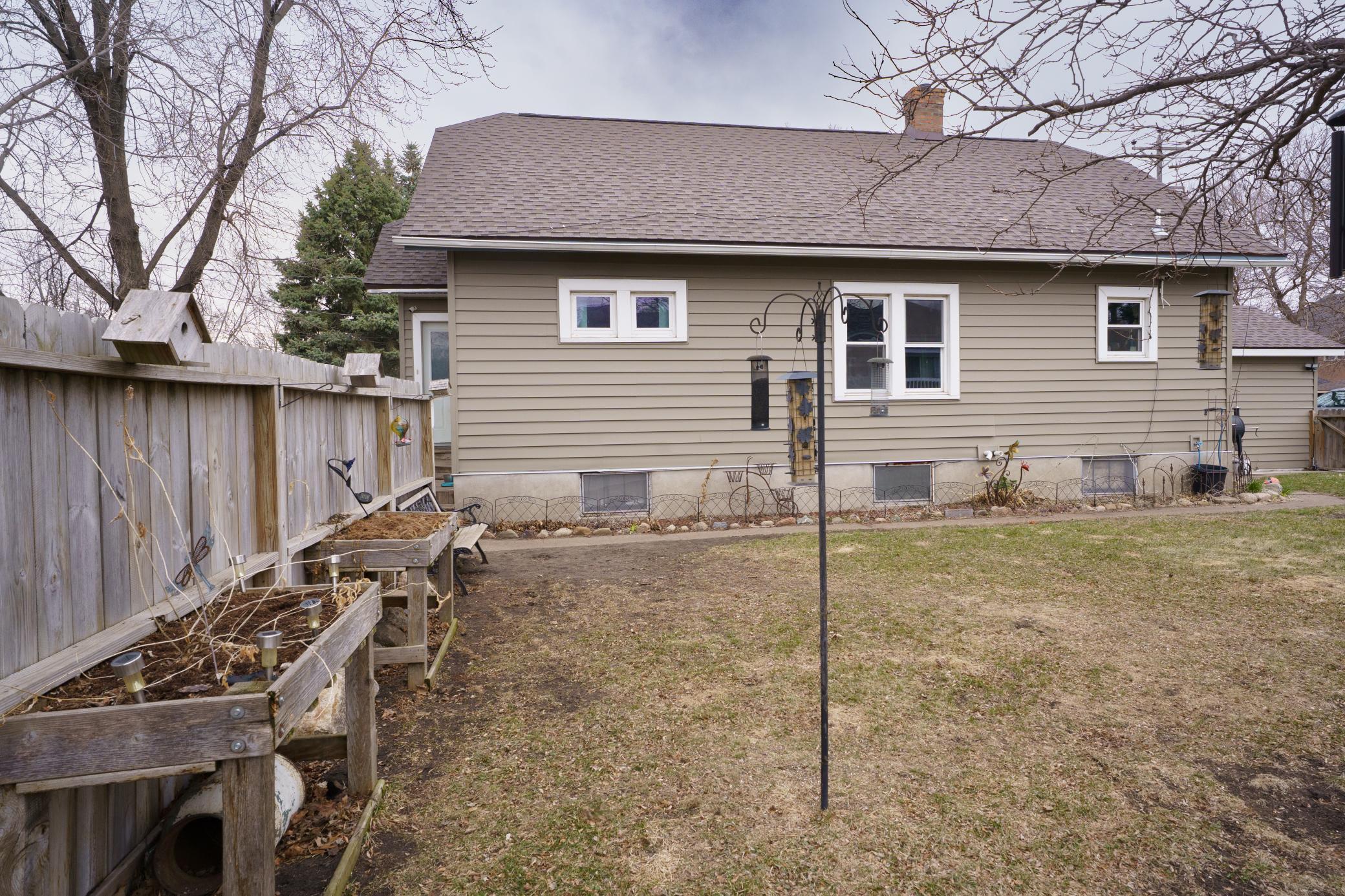 Spacious and fenced-in backyard
