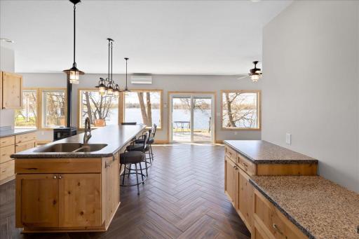 The large windows located across the southern exterior of the home floor space with natural light!