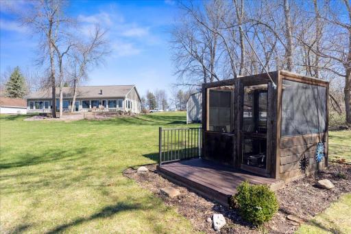 This yard offers tons of space for kids and pets to run wild!