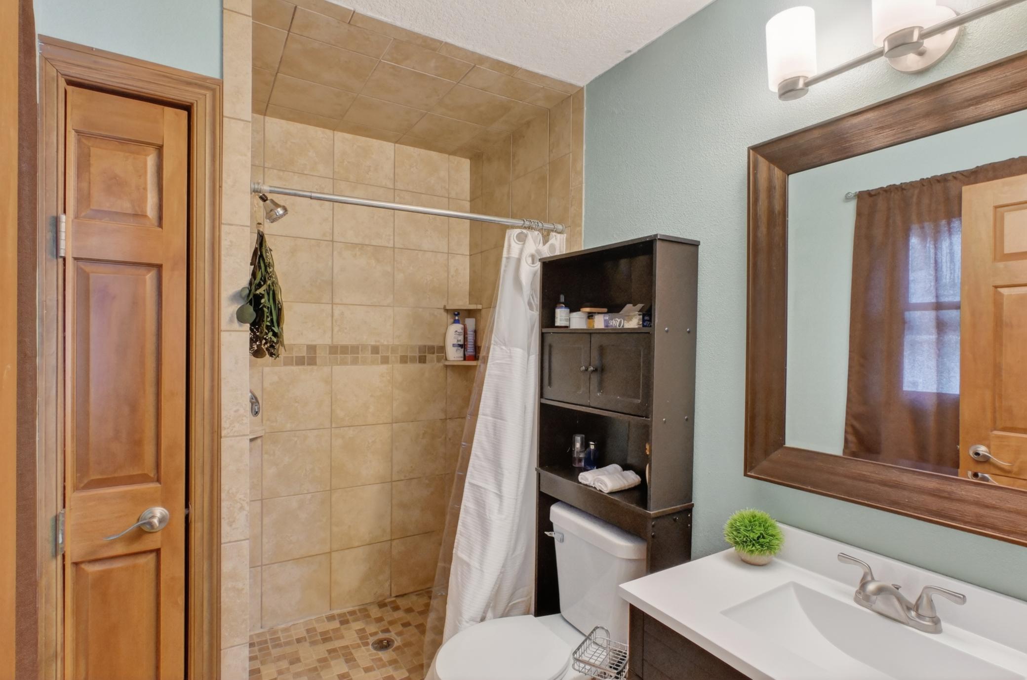 Primary tiled shower