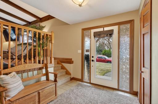 Foyer from front door also has coat closet