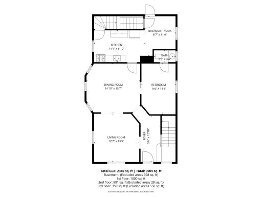 Main level floor plan