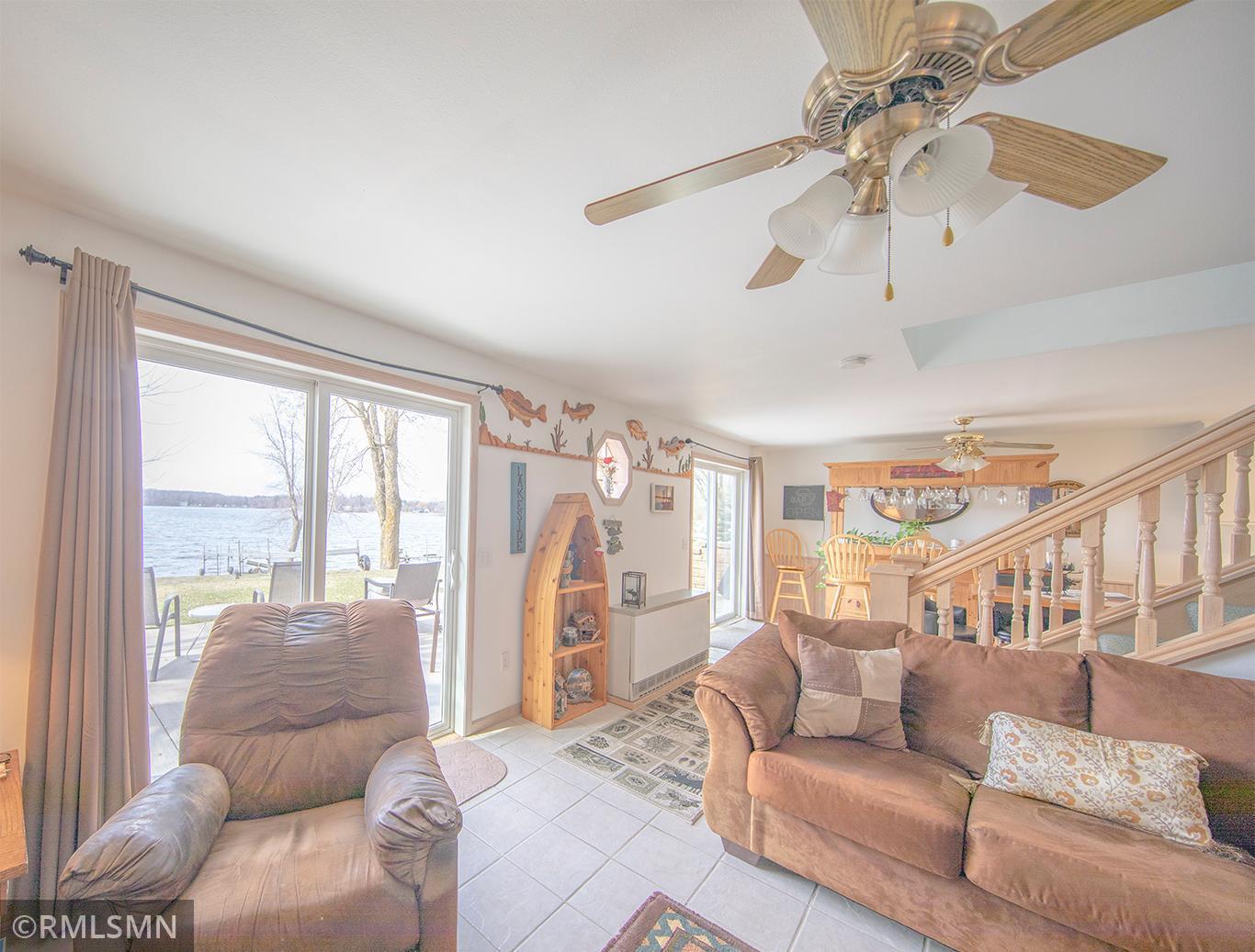 Nice open floor plant to the dining and kitchen areas, yet nice separation for private conversations!.