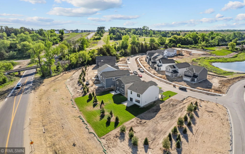 Aerial view of Capstone Homes at Mississippi Landing.