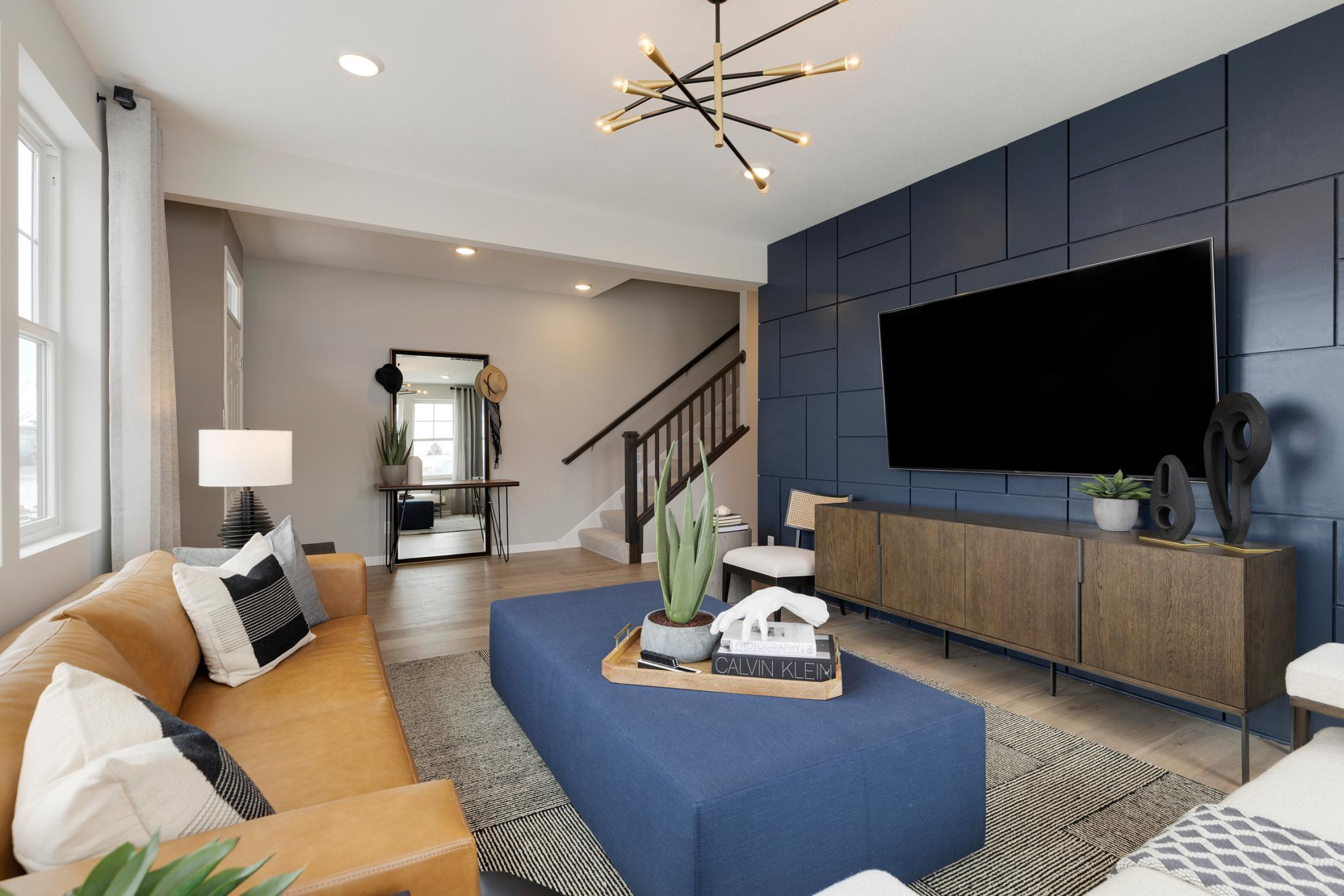 Photo is of a model home.