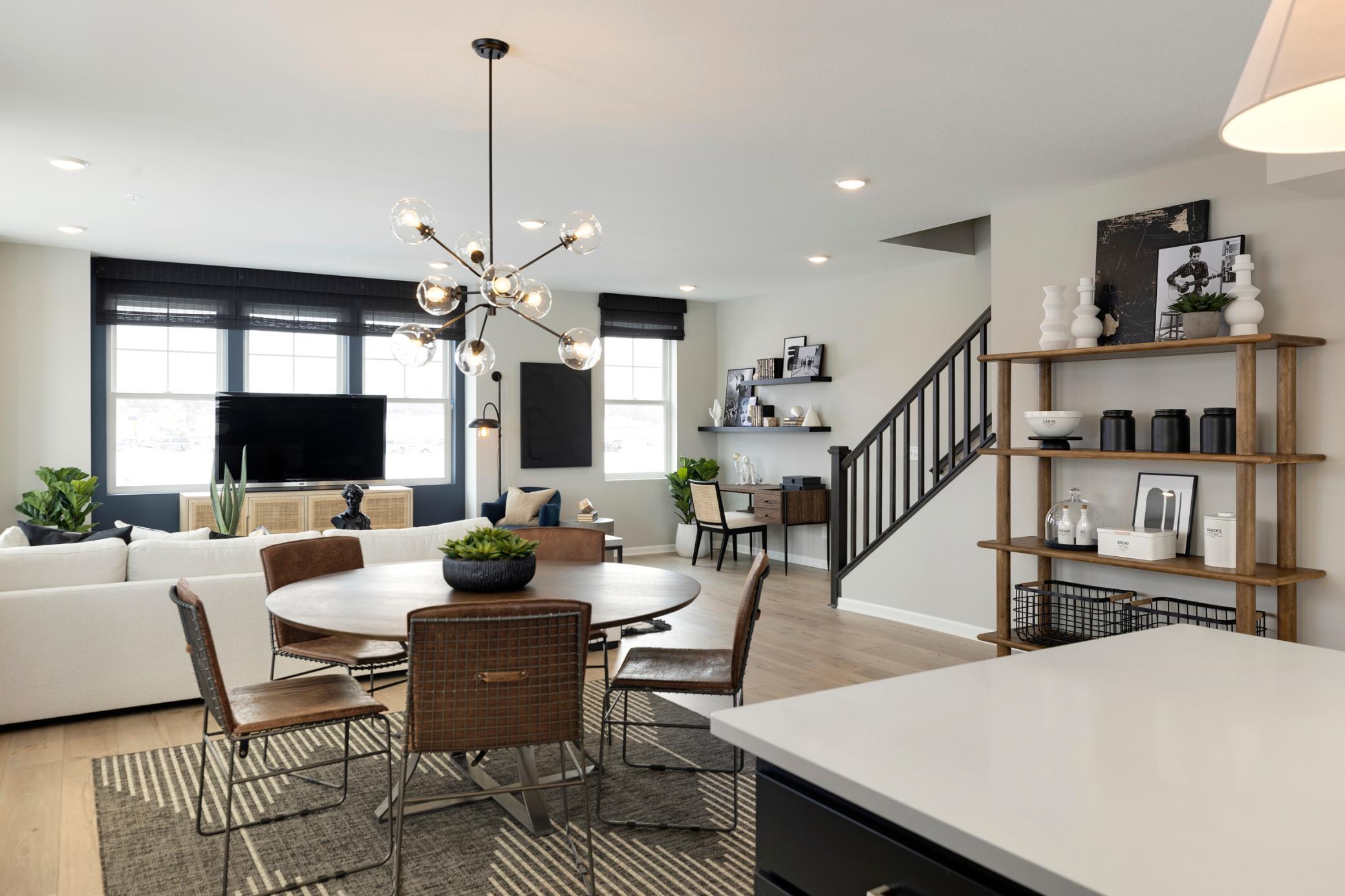 Photo is of a model home.