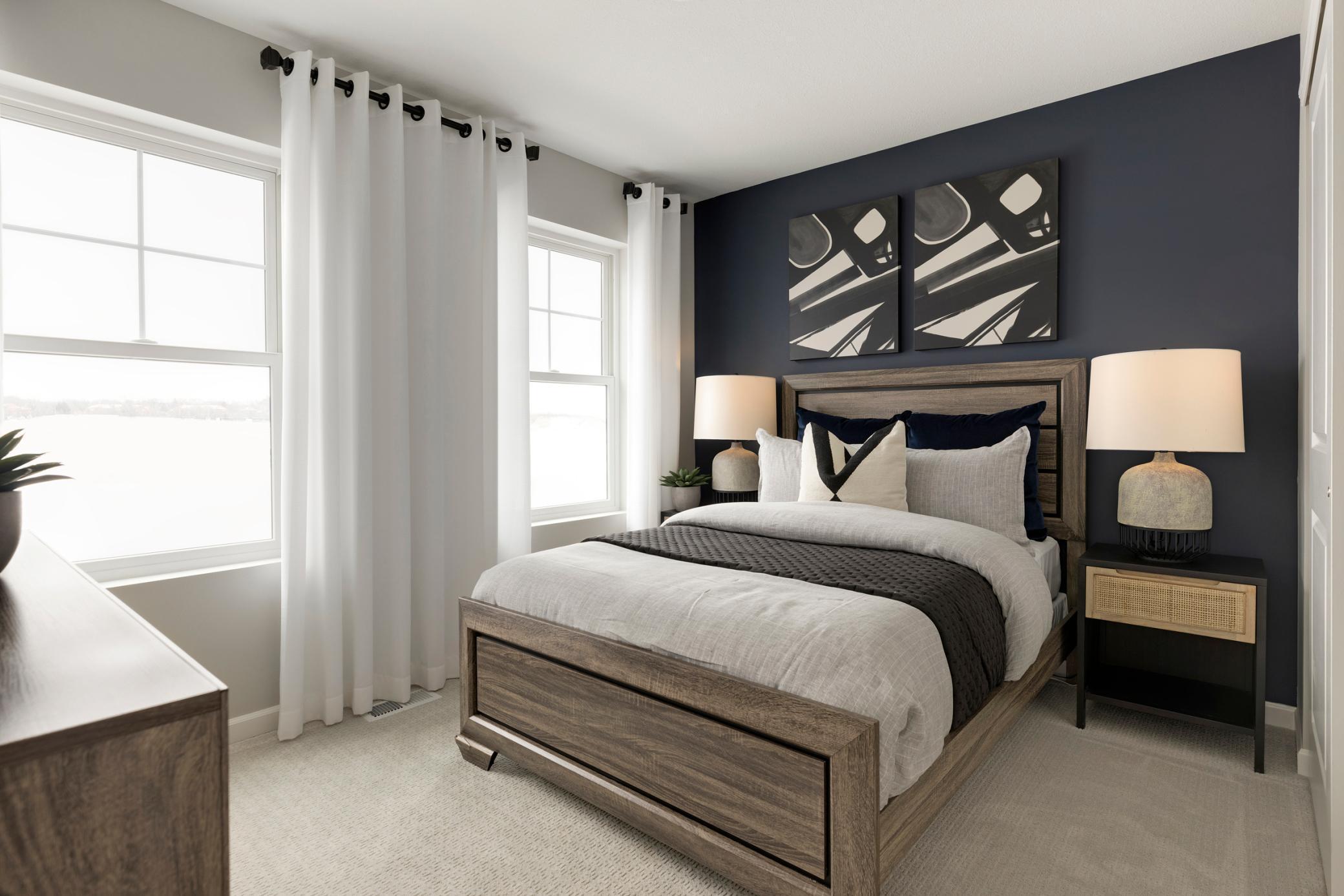 Photo is of a model home.