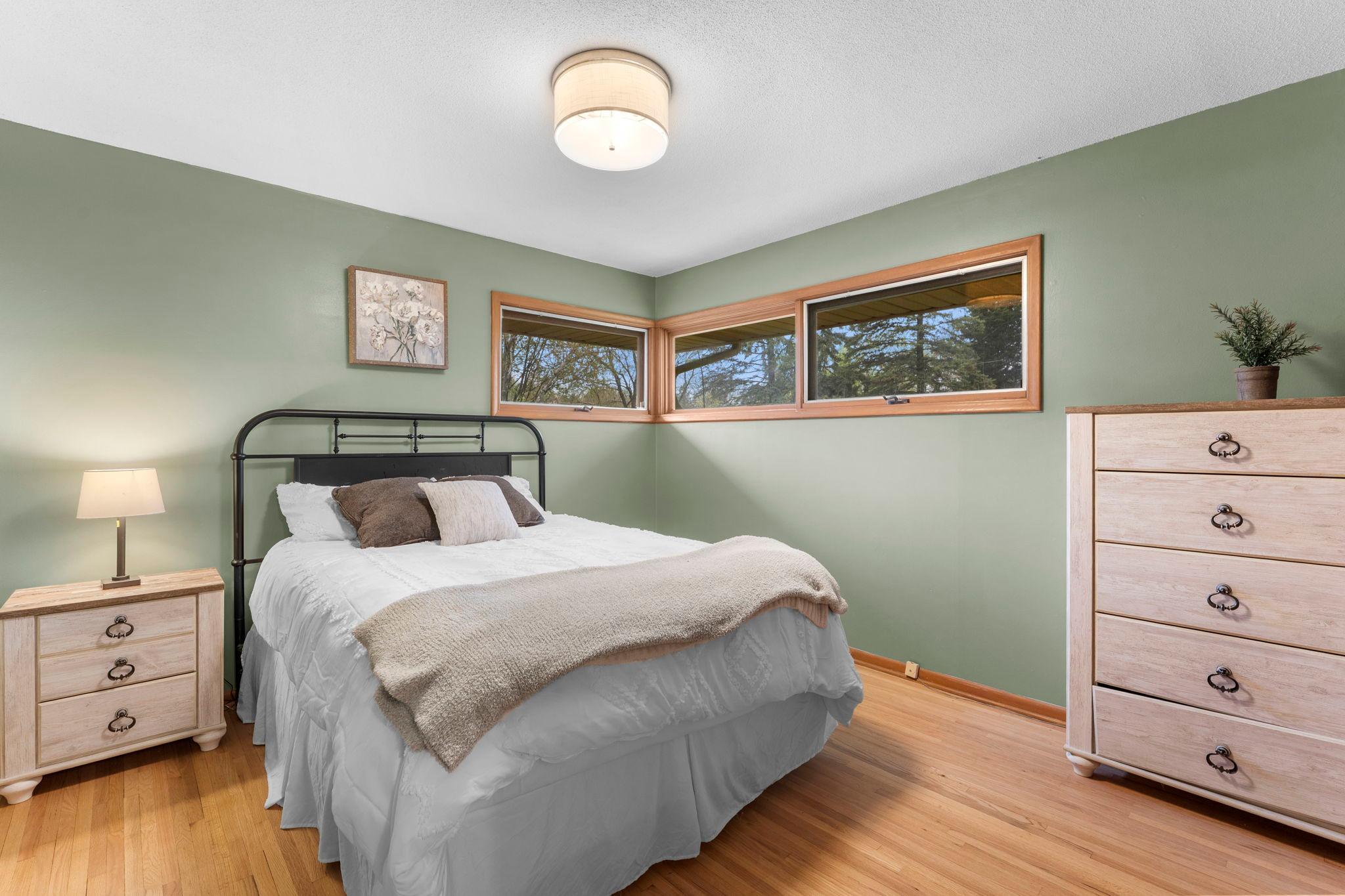 All three bedrooms are situated on the main level.