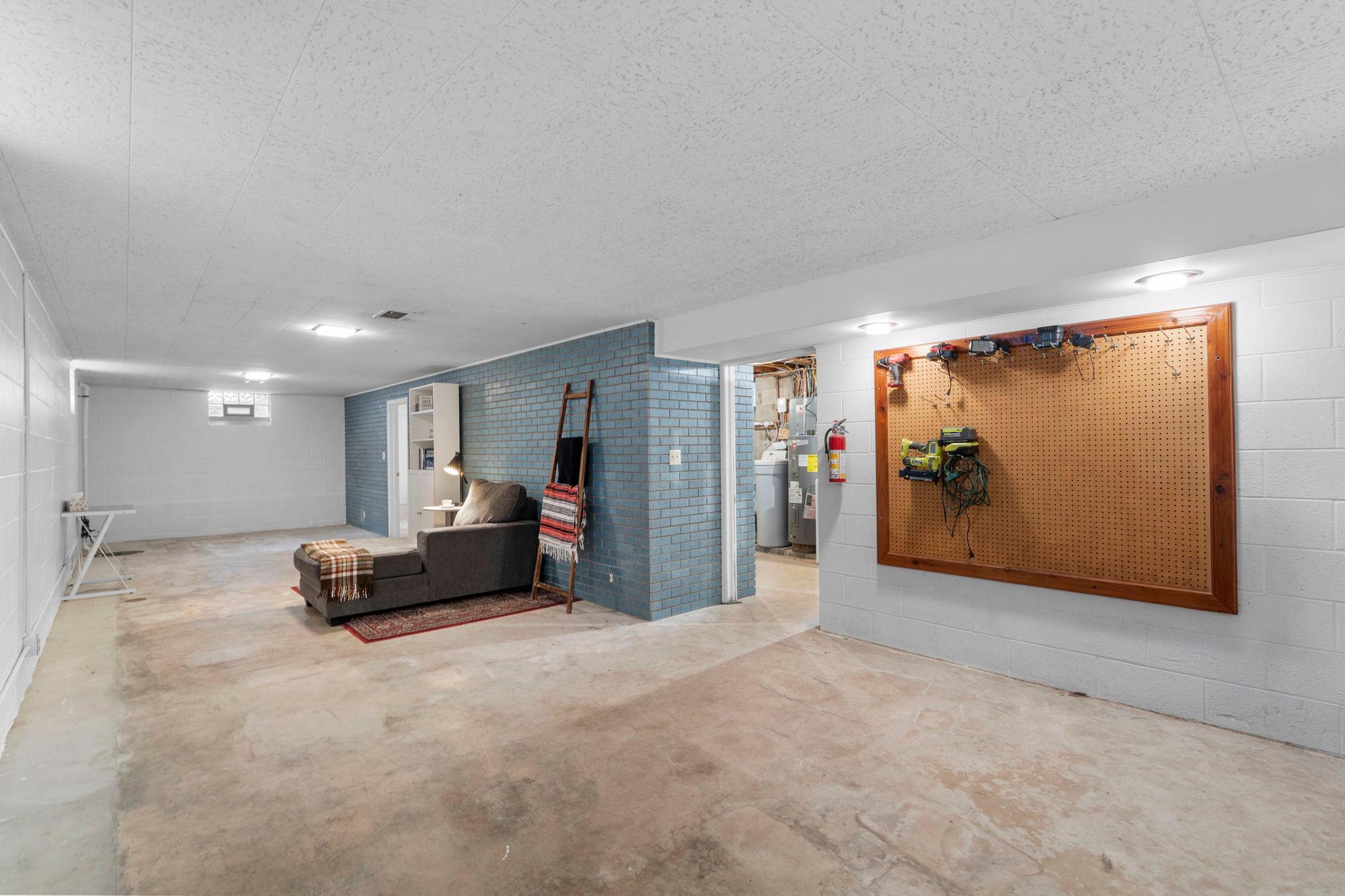 The lower level offers both charm and opportunity!