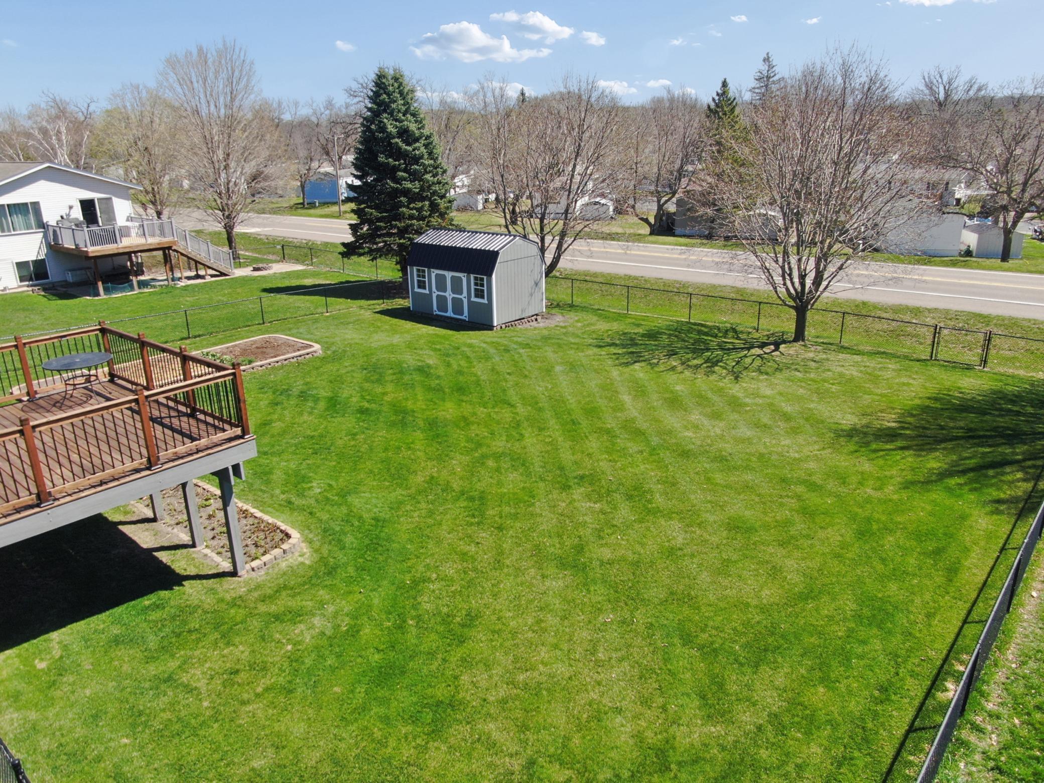 The immense back yard has lots of possibilities