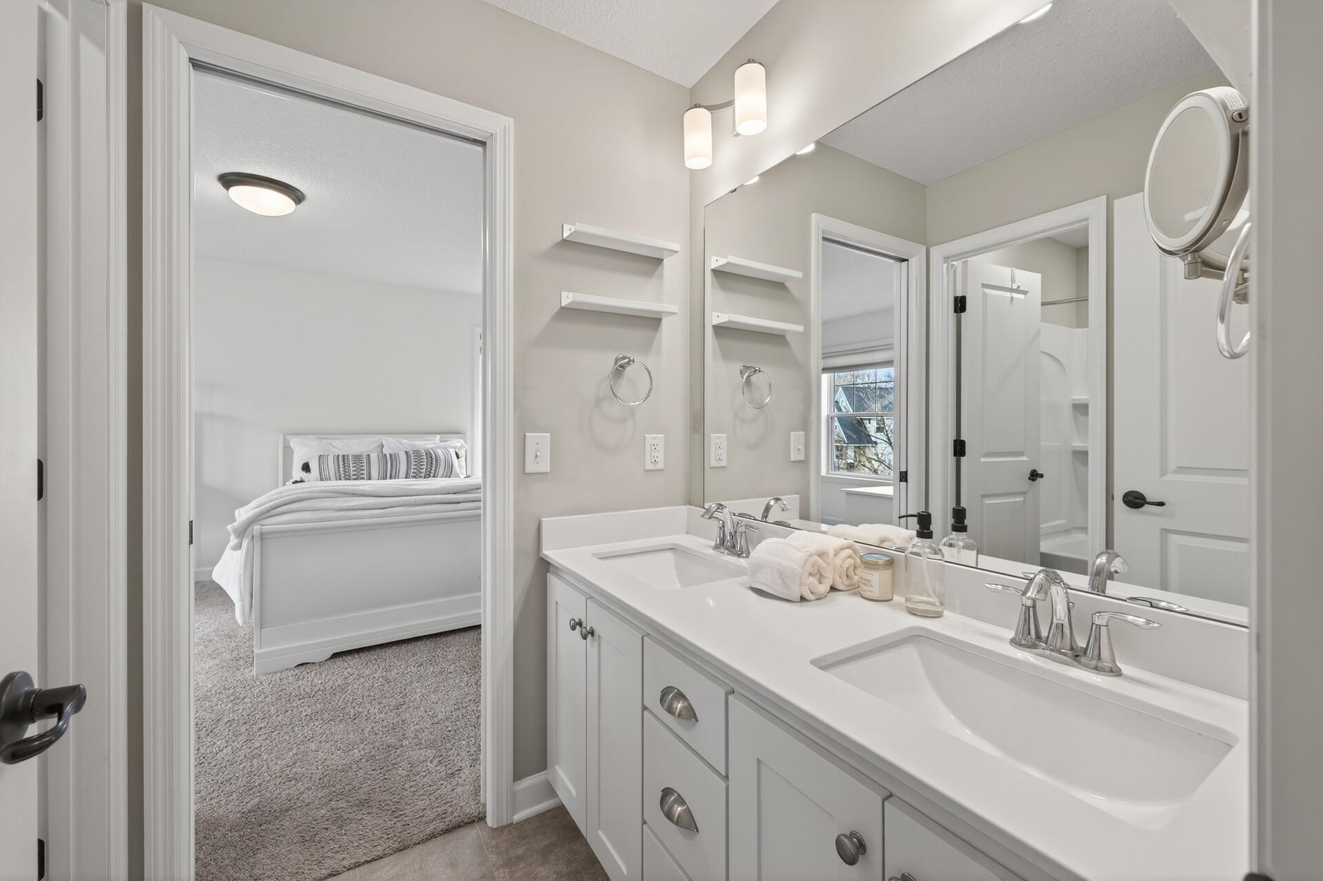Jack & Jill Bathroom with Double Sink
