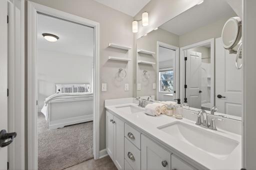 Jack & Jill Bathroom with Double Sink