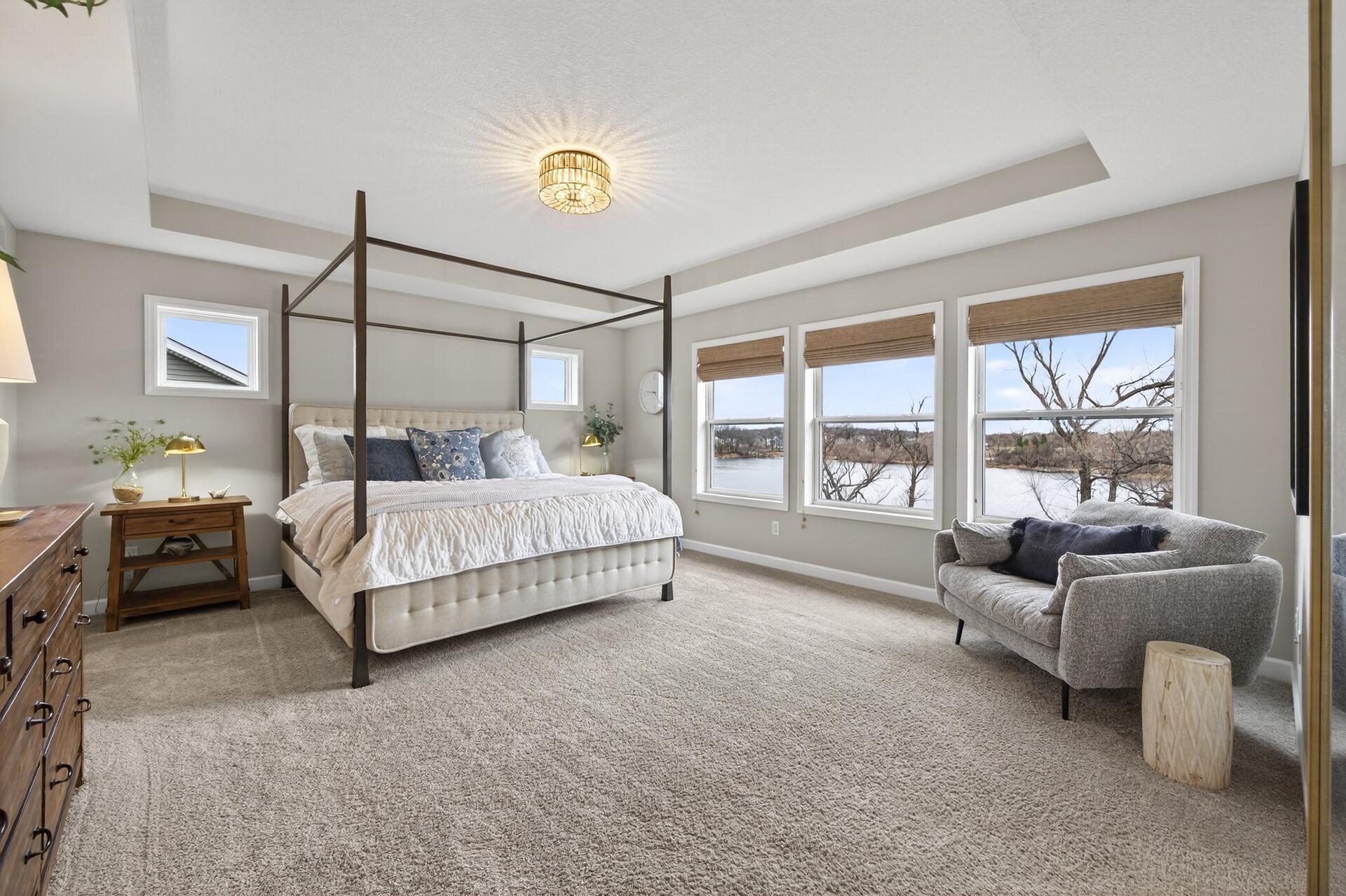 Primary Bedroom with Lake Views!