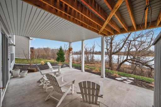 Covered Patio Overlooking the Lake