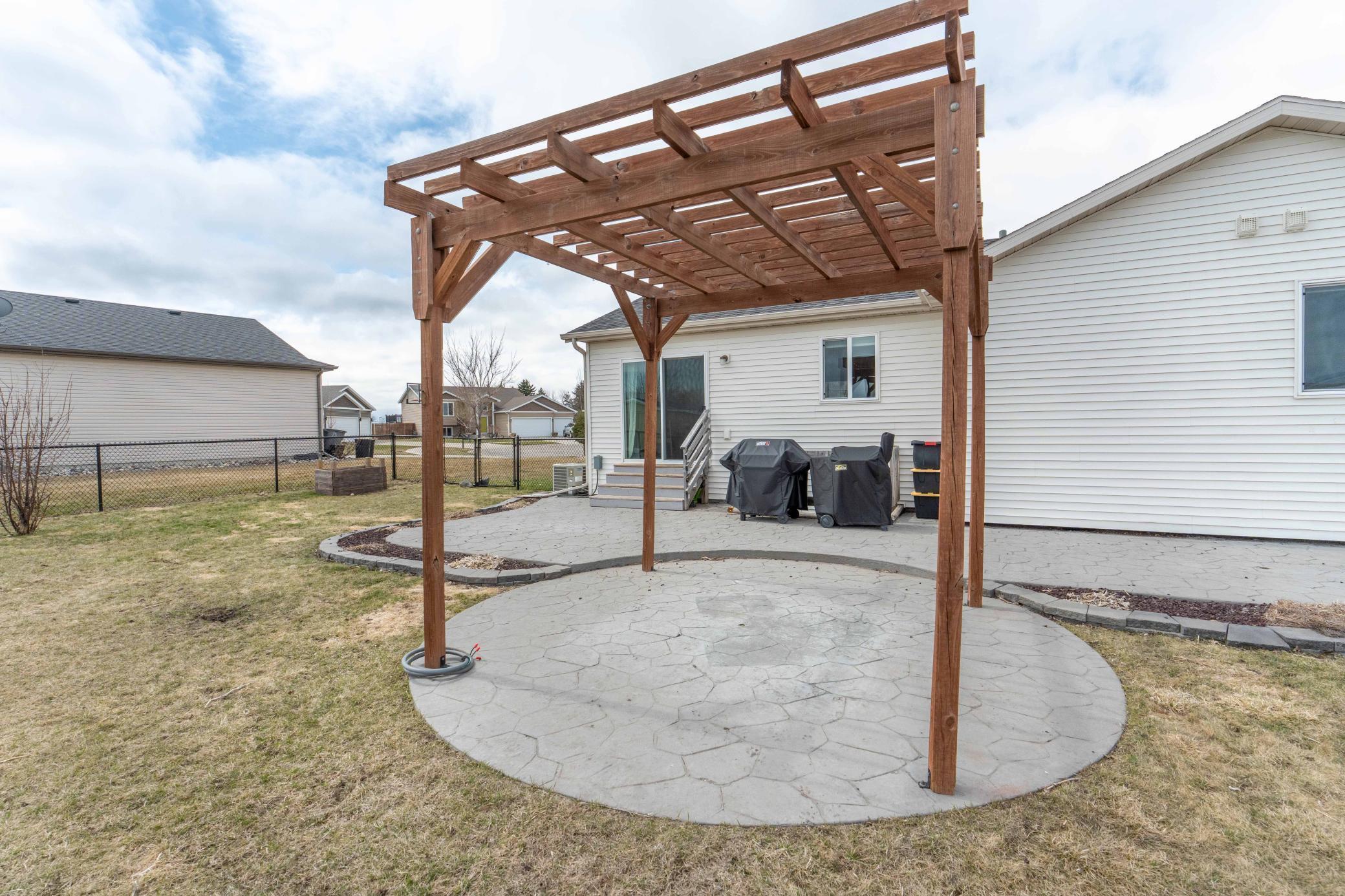 Pergola Area Wired for Future Hot Tub