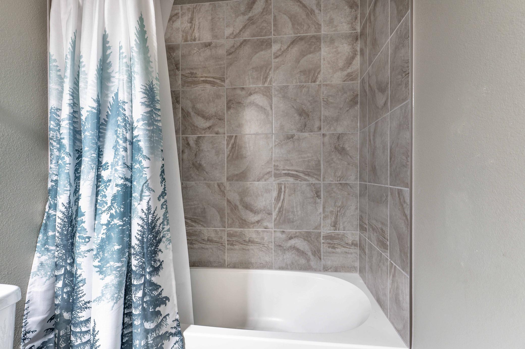 Tile Tub Surround in Basement