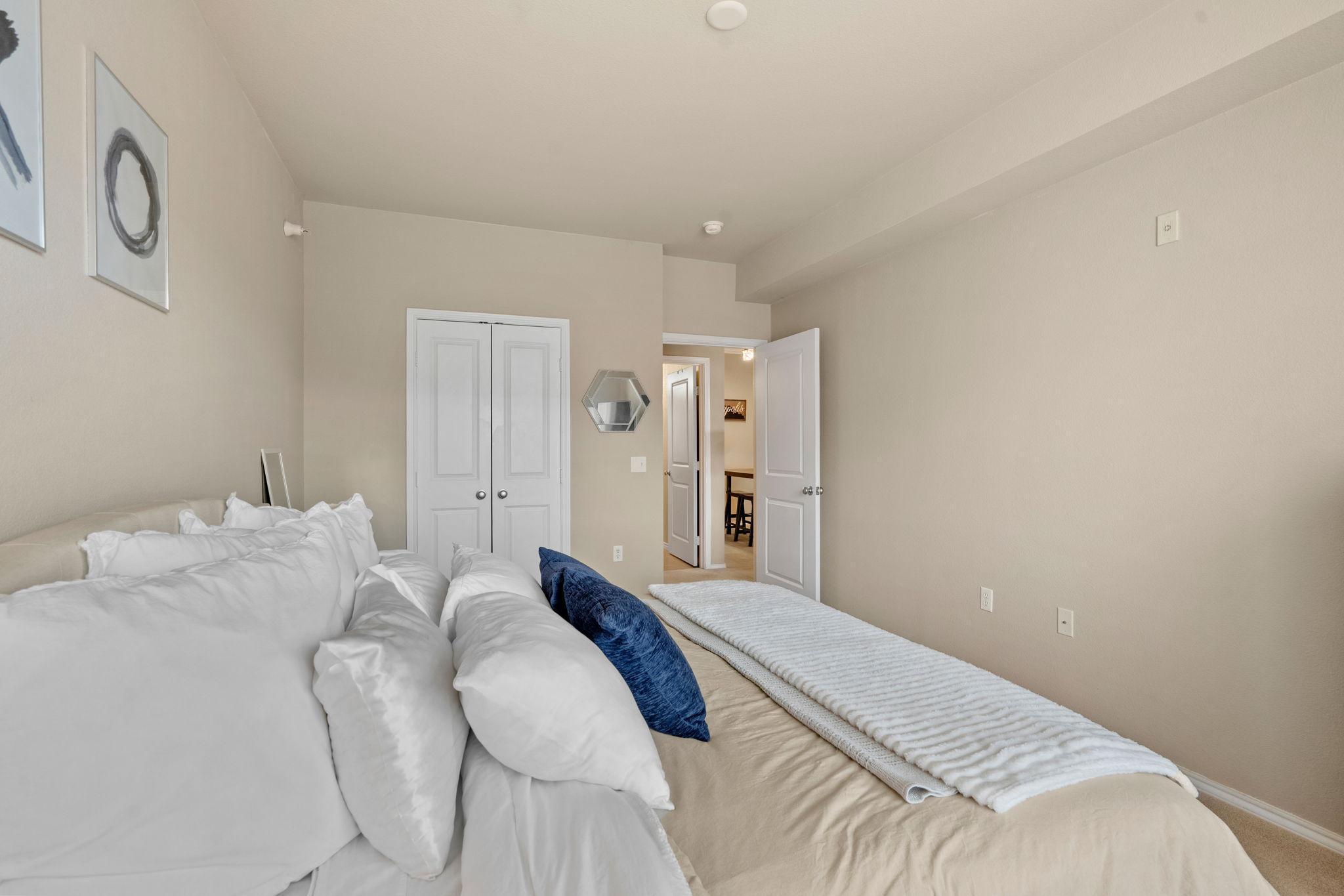 Primary bedroom with large walk-in closet