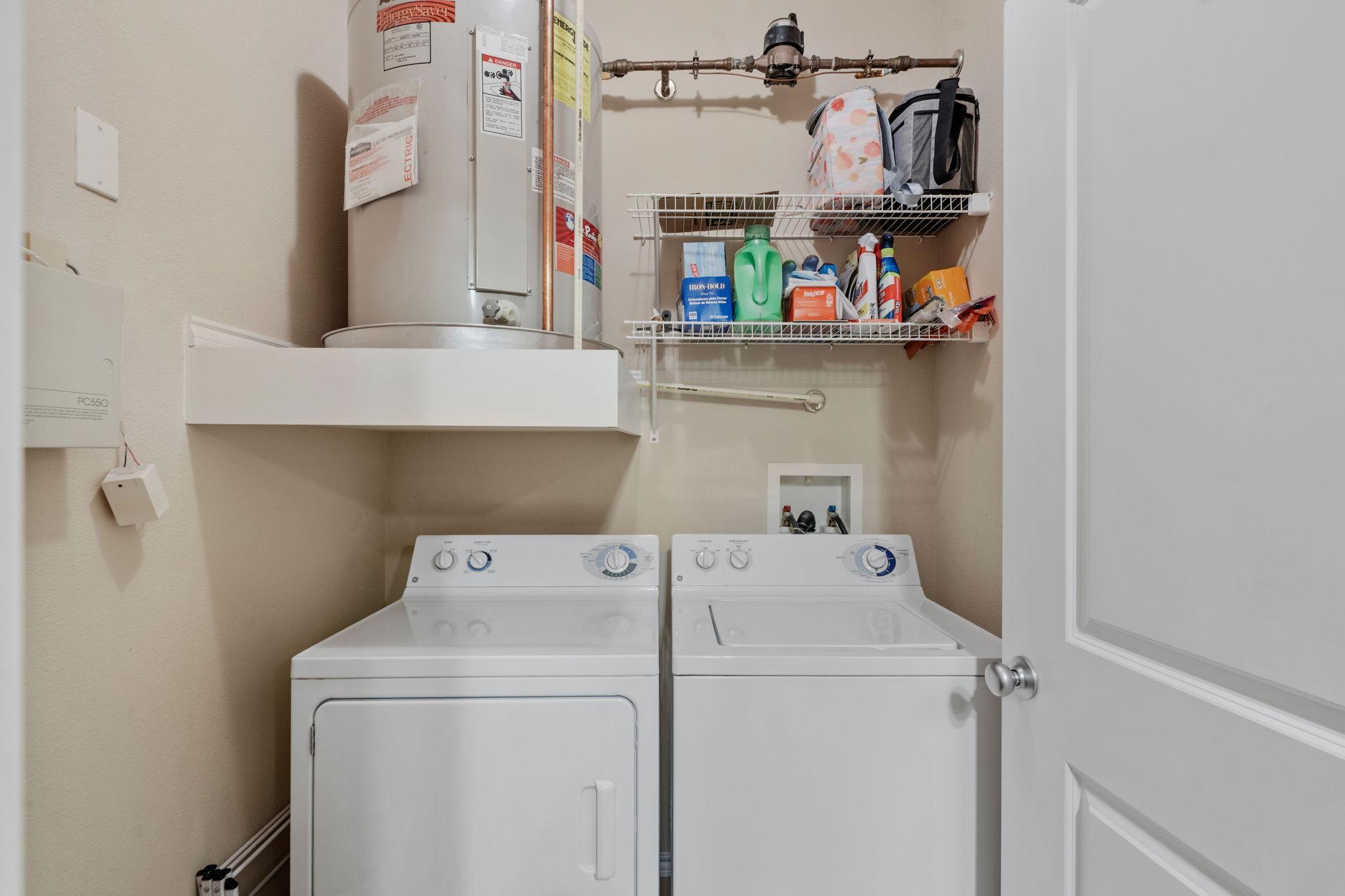 Laundry room off the kitchen