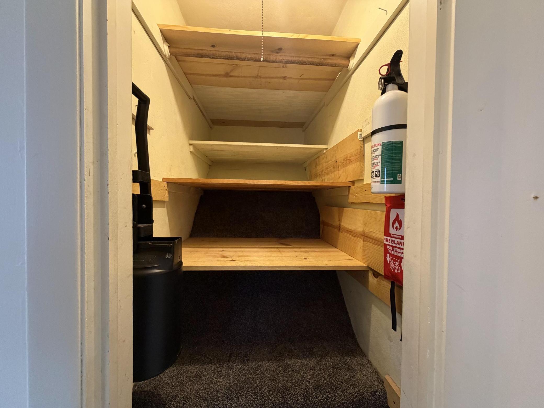 Storage Closet in Hallway