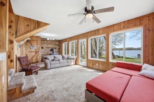 Take in the lake in this awesome Living Room!