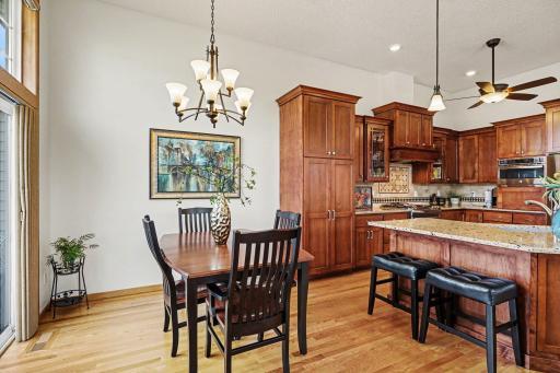 The dining room is right off the kitchen.