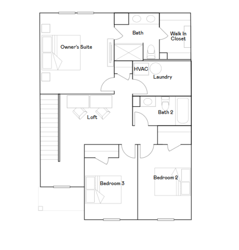 Whitman upper level floorplan