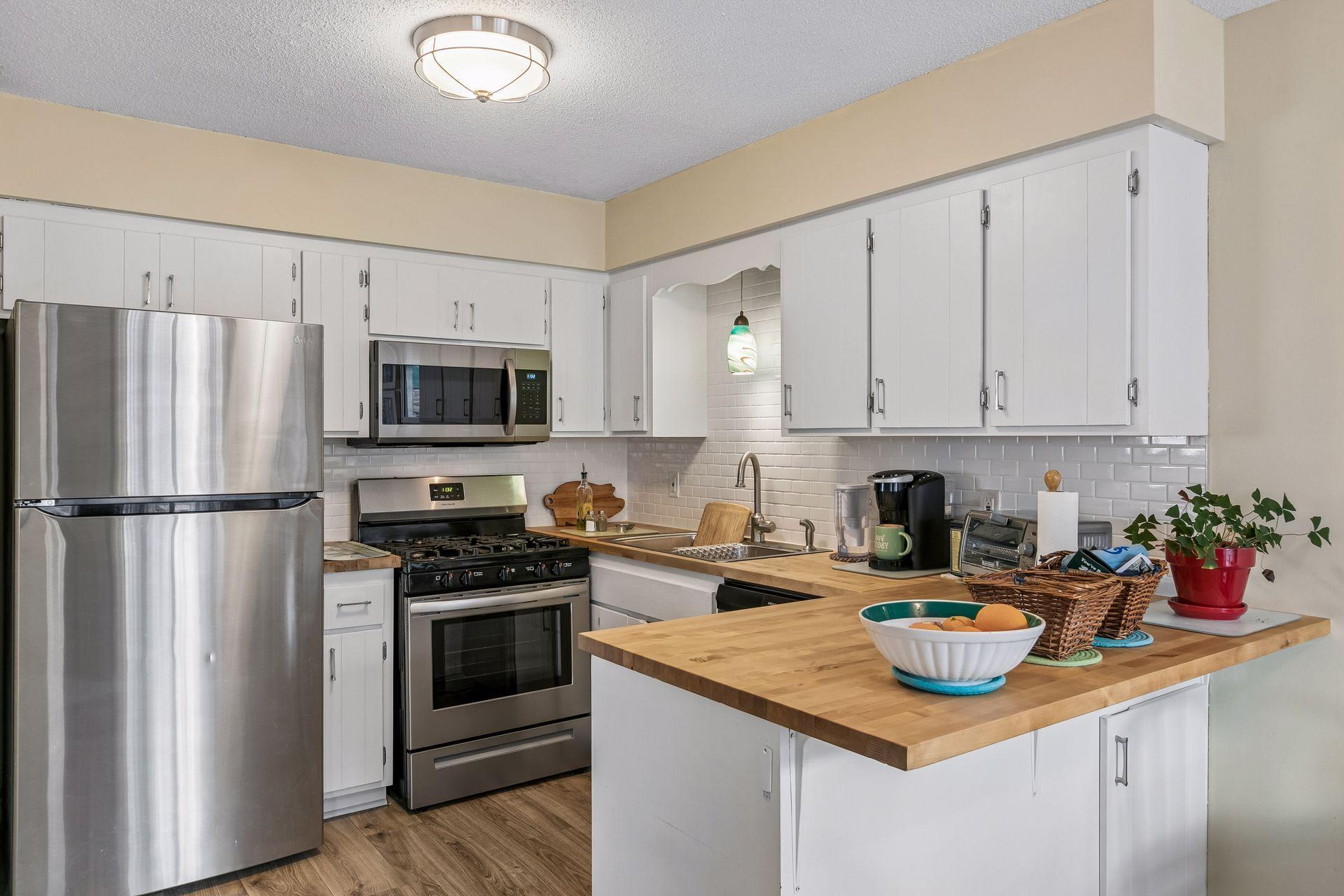 Butcher block counter top