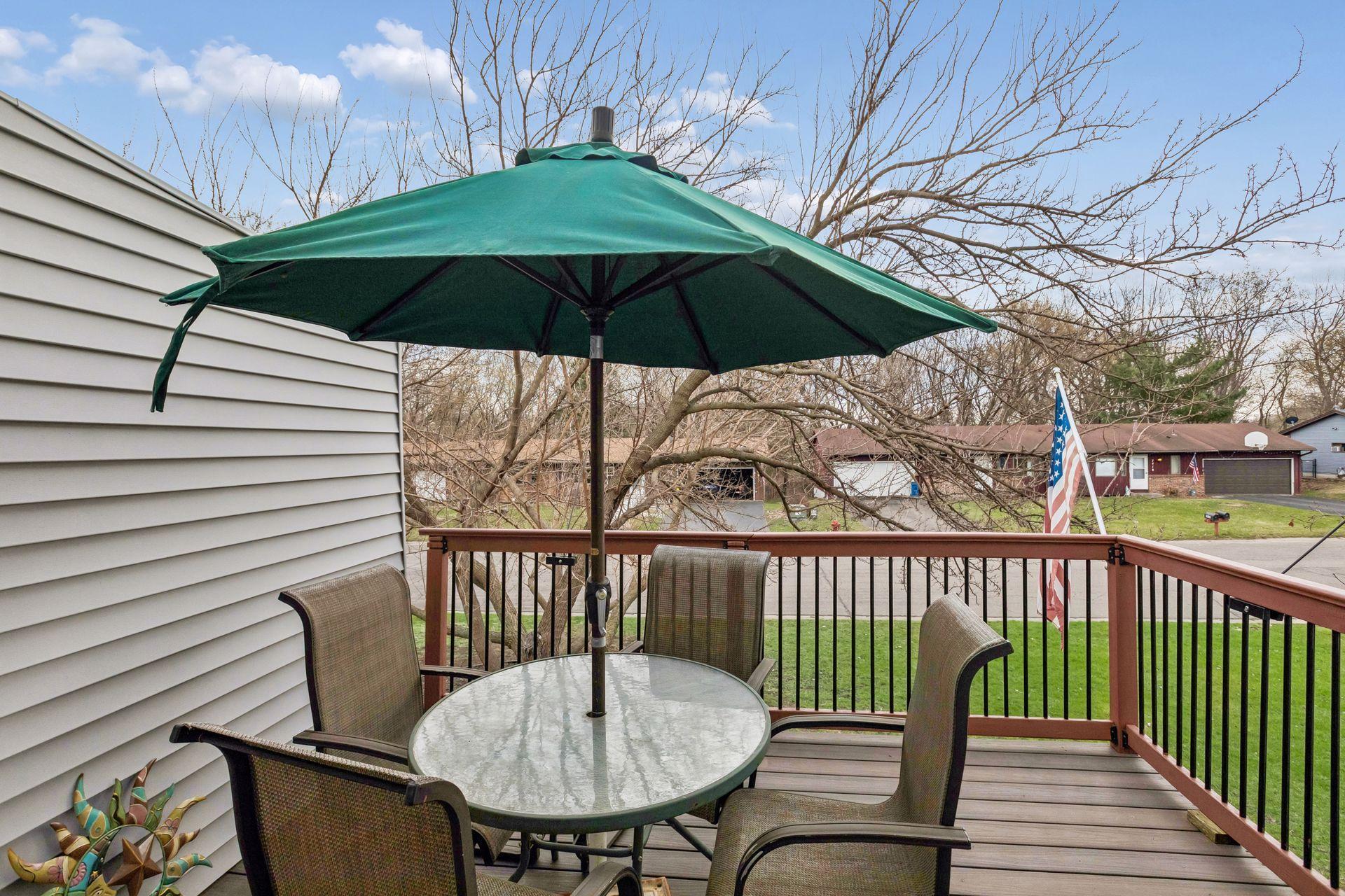 Privacy wall divider was rebuilt between the decks