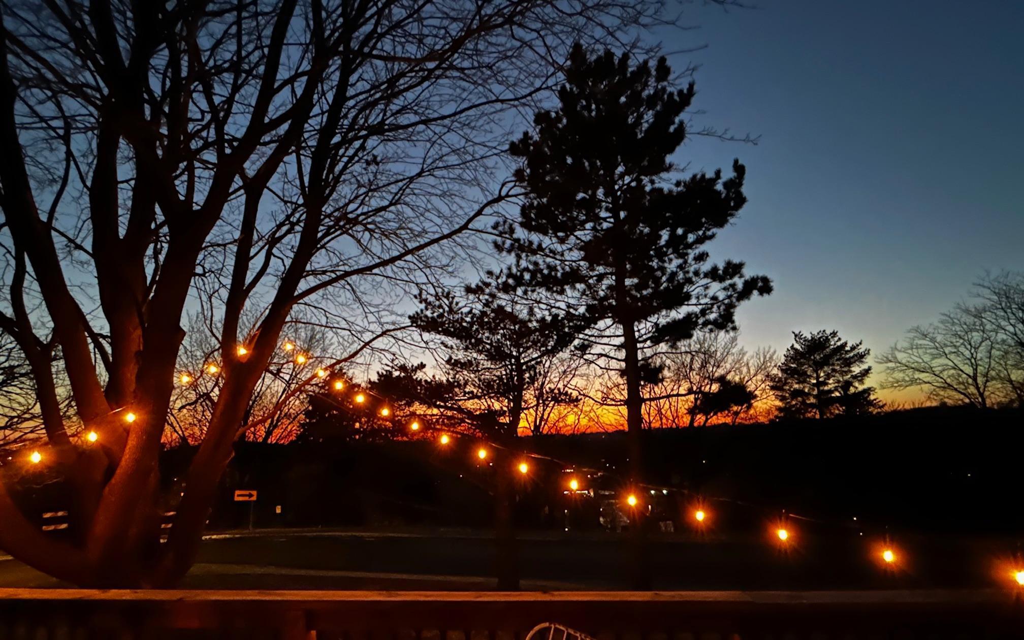 Sunset from the deck