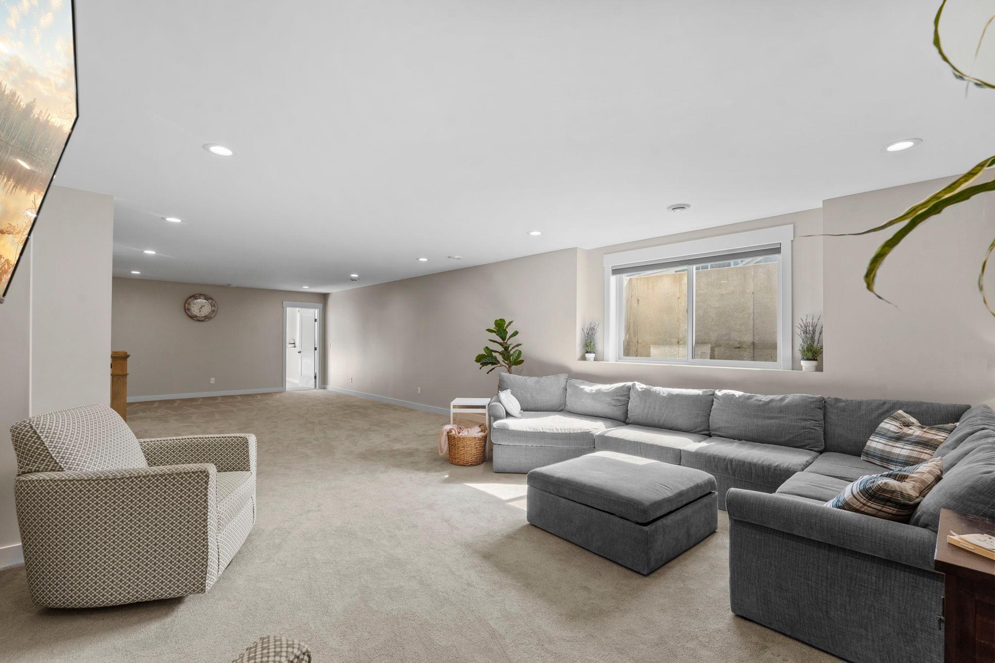 Plenty of room for a pool table, game area etc.