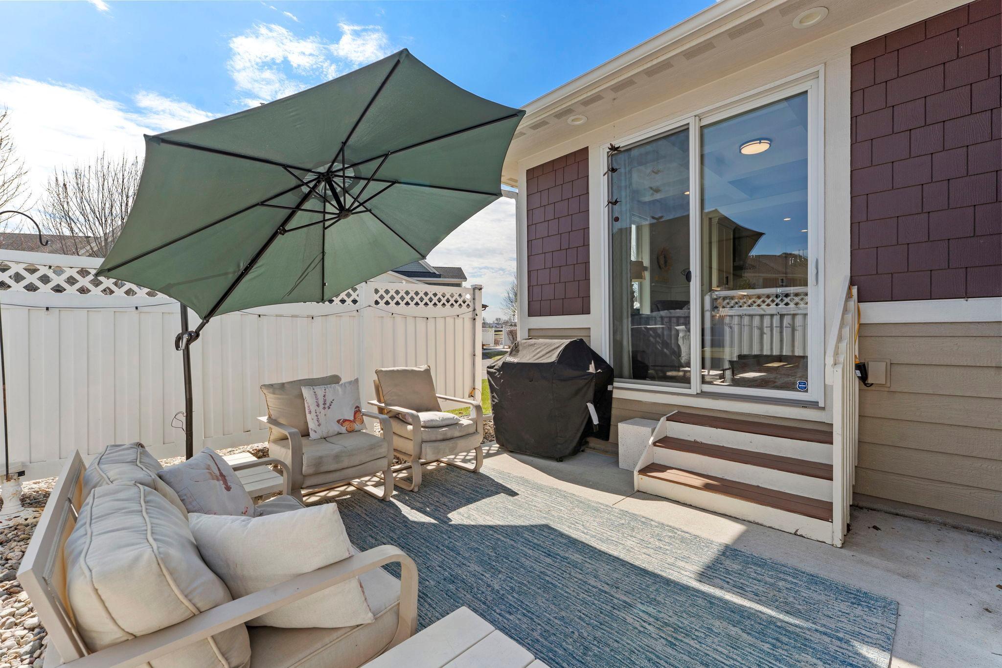 Patio right off sunroom