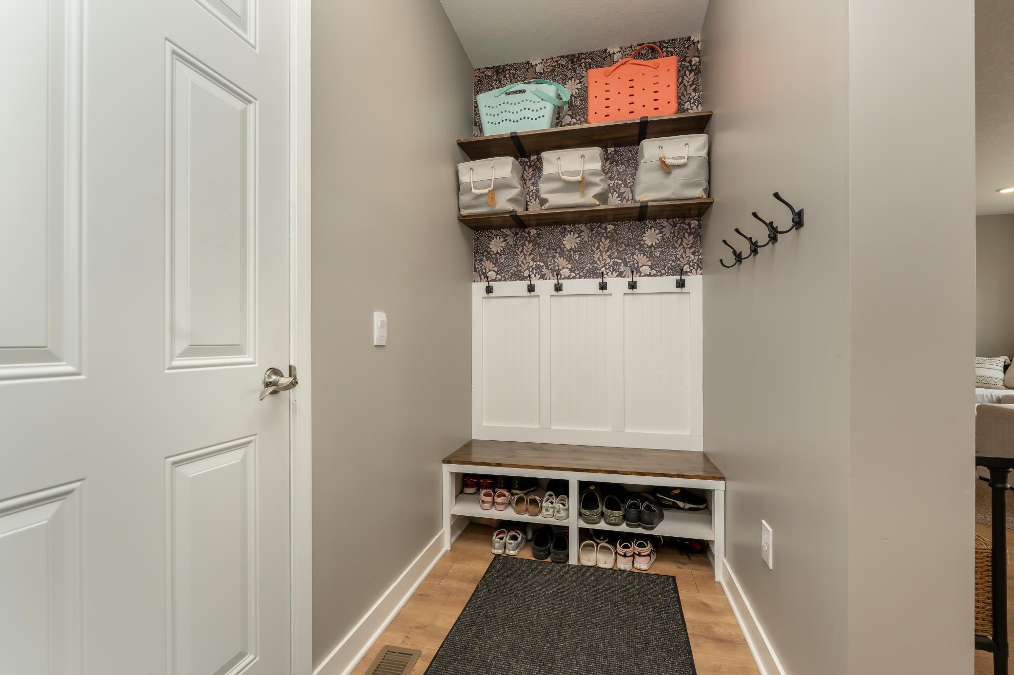 Great locker system steps from the garage (second locker system/mudroom in the garage)