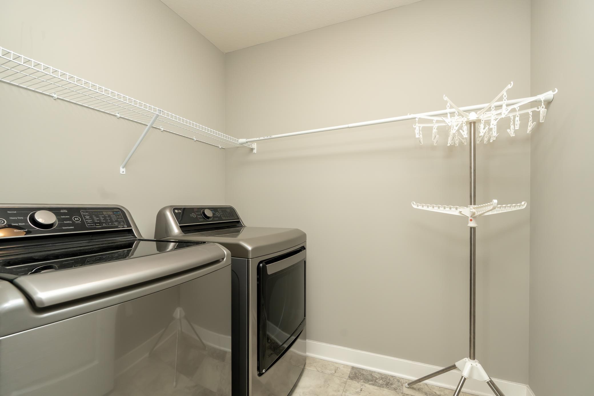 Upper level laundry conveniently located right outside of the loft and near all 5 bedrooms