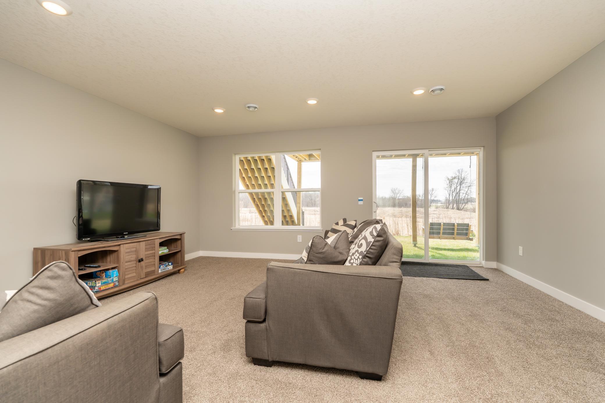 Lower level finished living space with walkout!