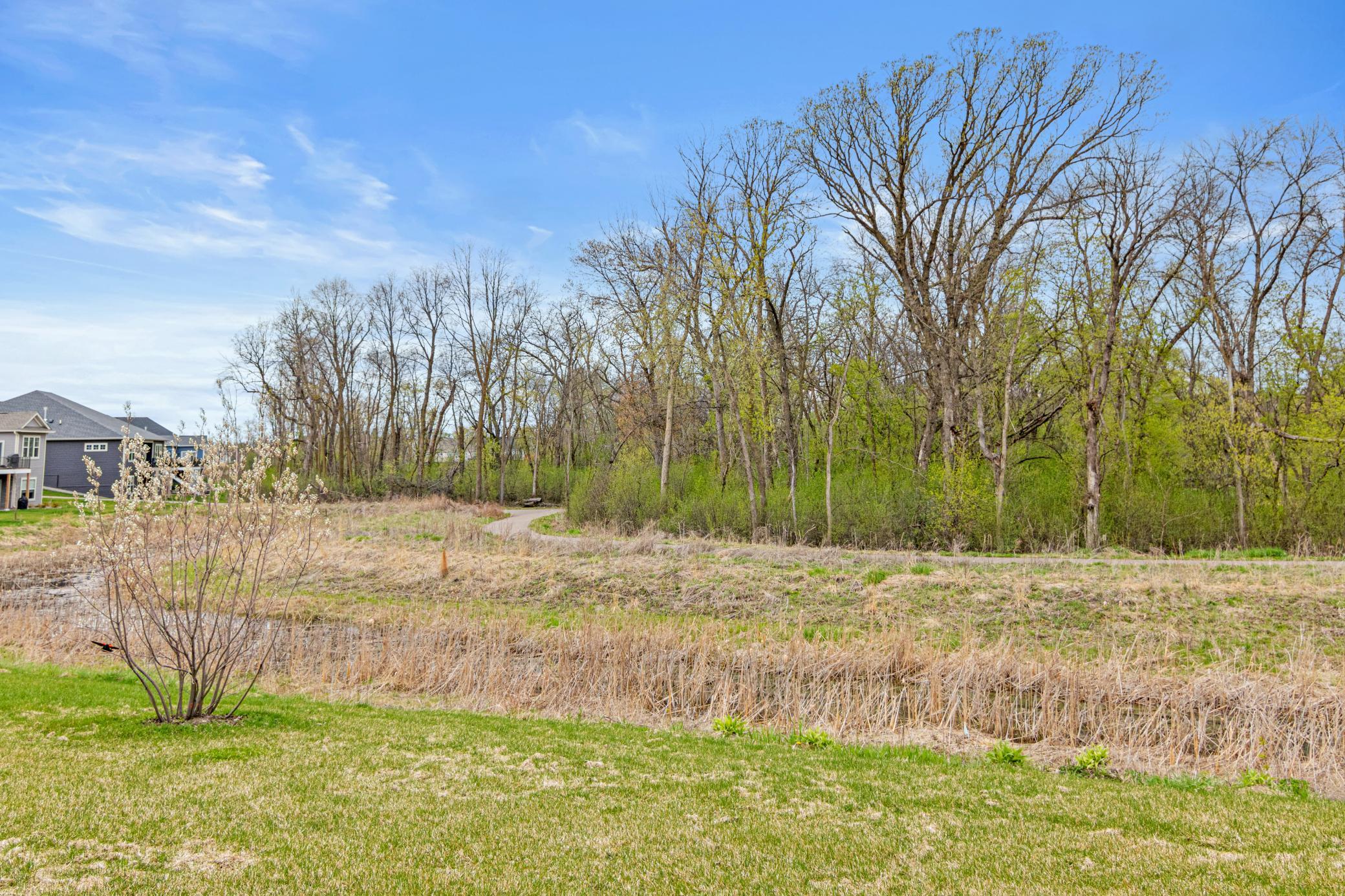 Wetland views and a walking trail.