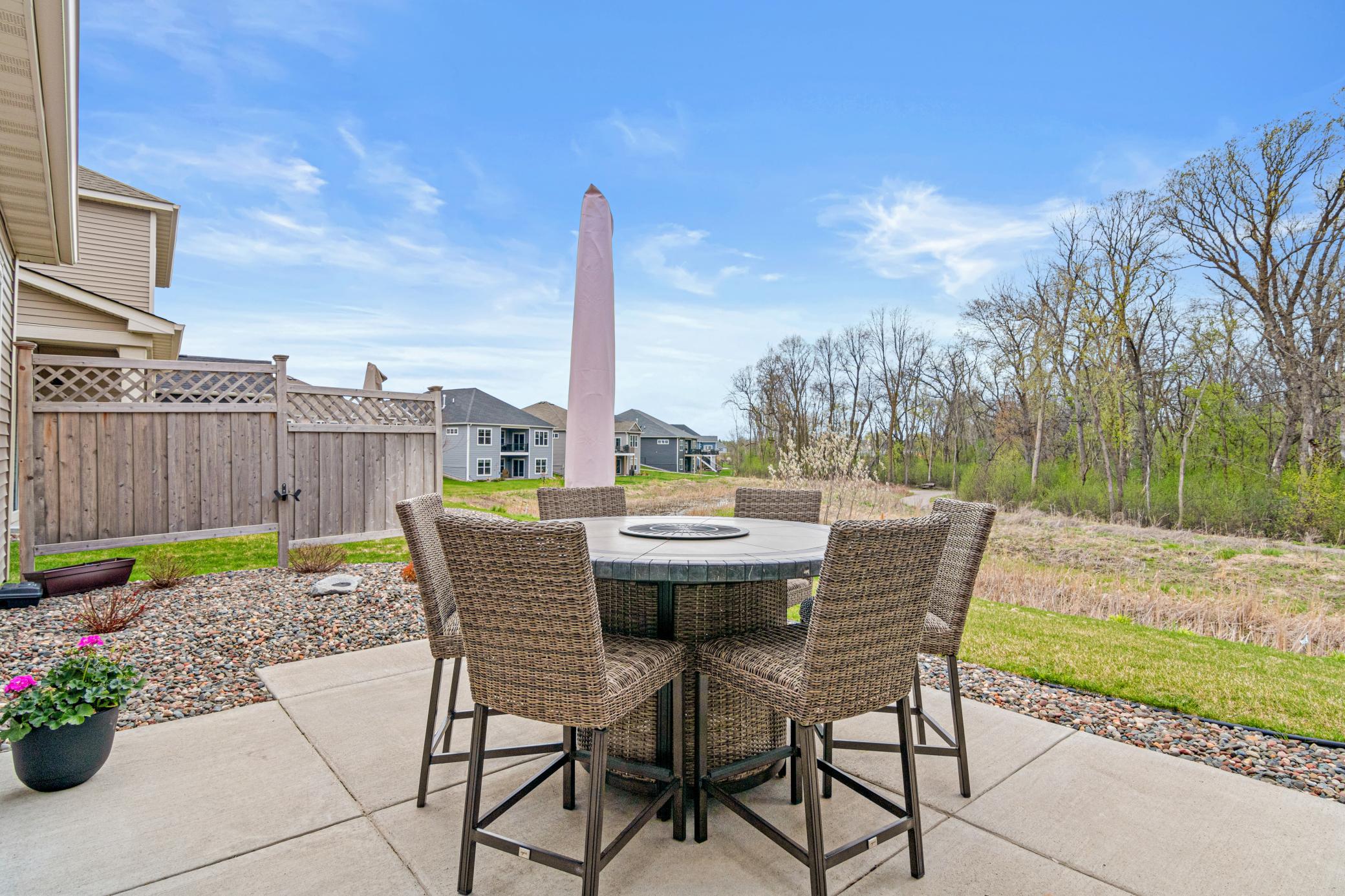 Another view of the patio.