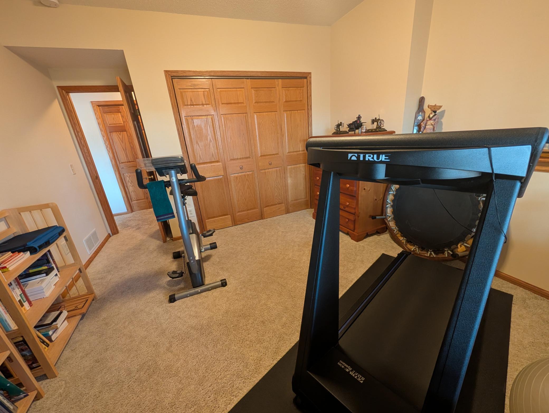 4th bedroom in the lower level that is currently being used as a workout room