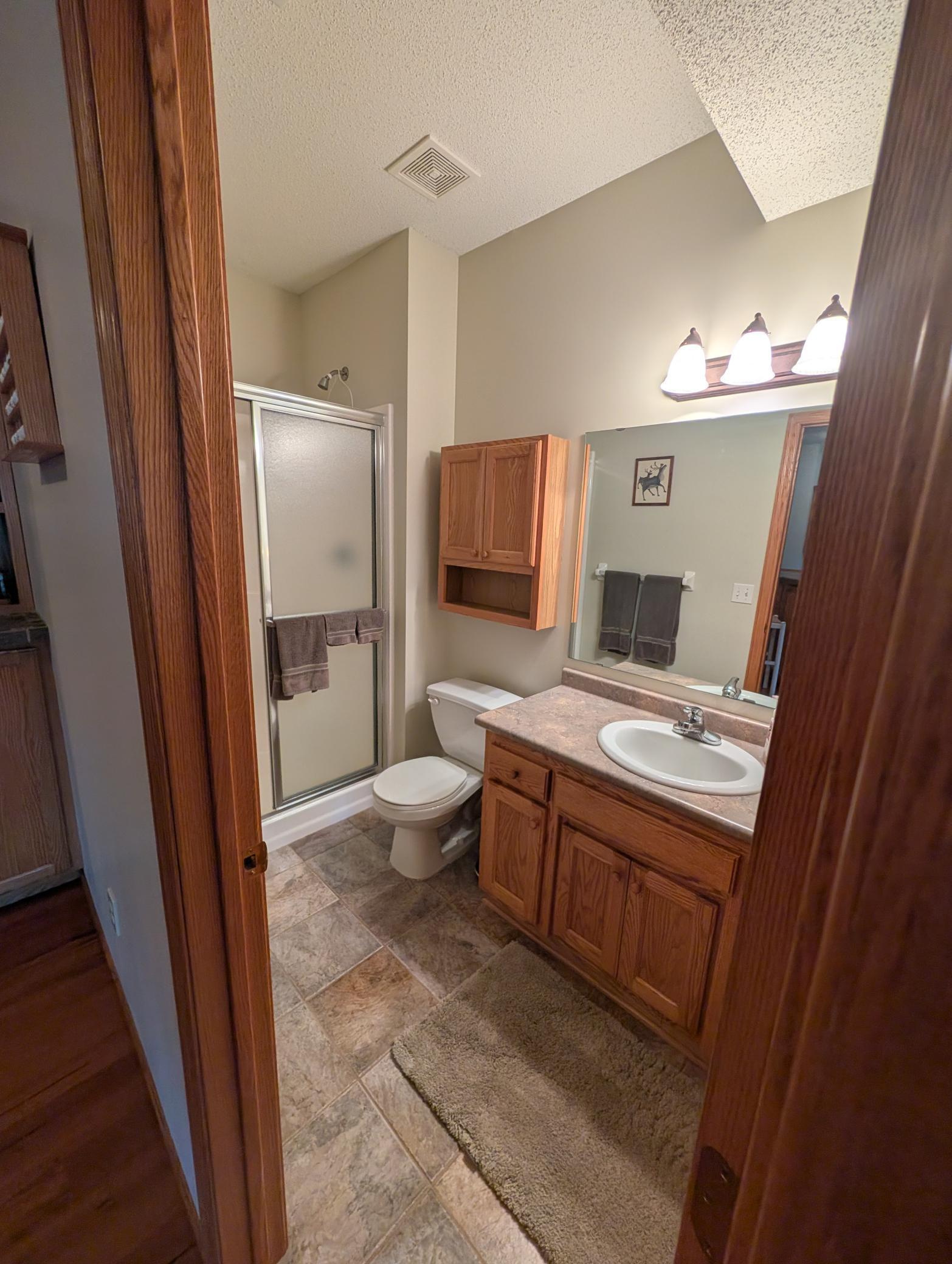3/4 bath in lower level