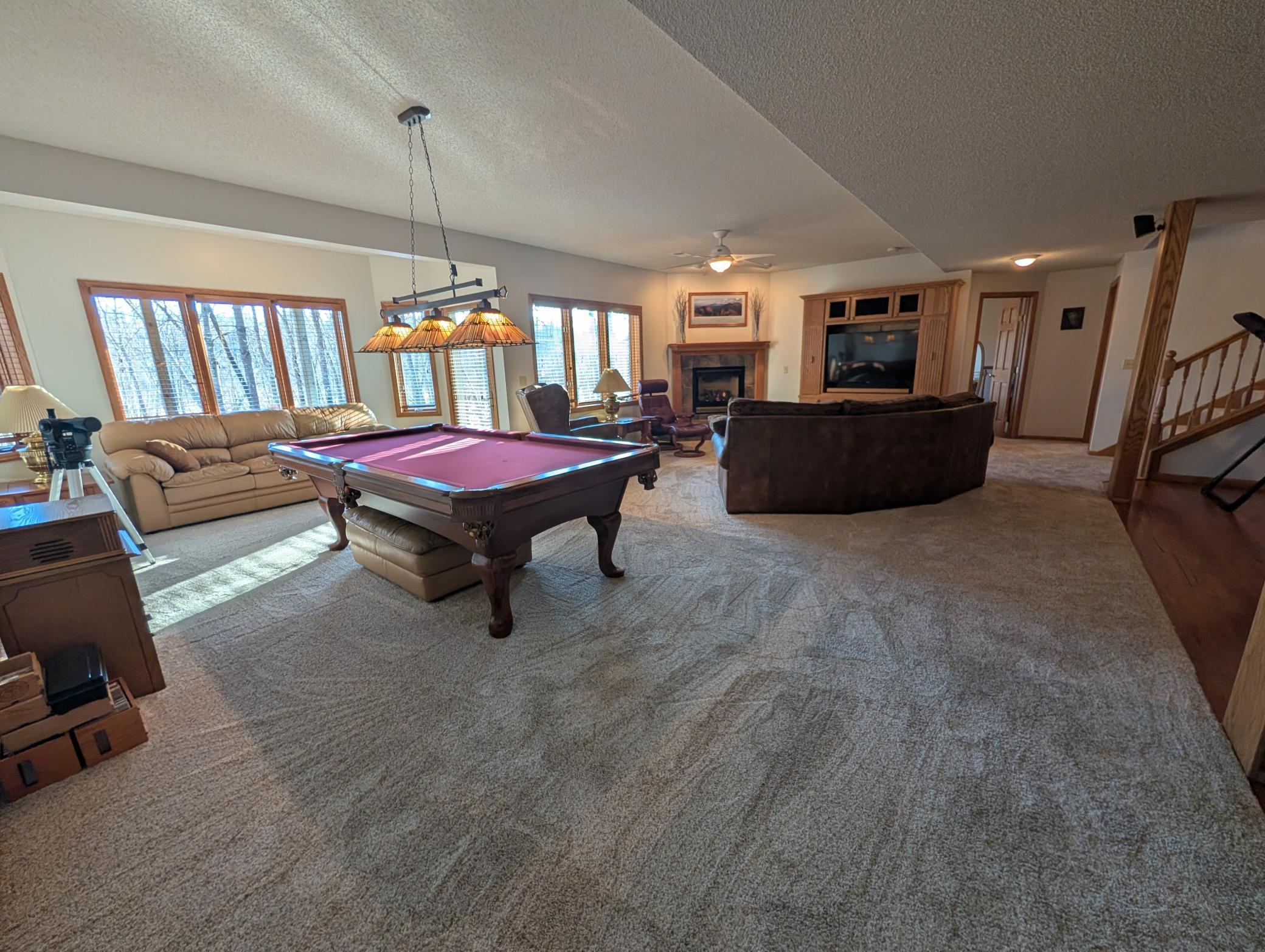 Large entertainment area in the lower level to enjoy and entertain friends and family