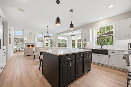 Enjoy the gorgeous apron-style granite composite sink and faucet