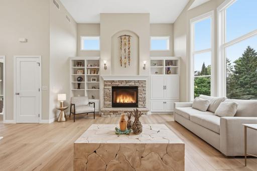 Luxury vinyl plank flooring paired with light tones