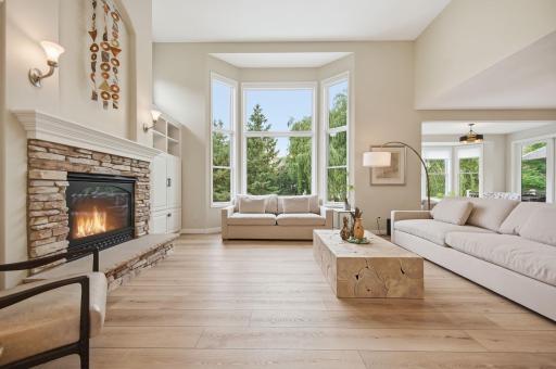 This home has an open floorplan and sleek feel