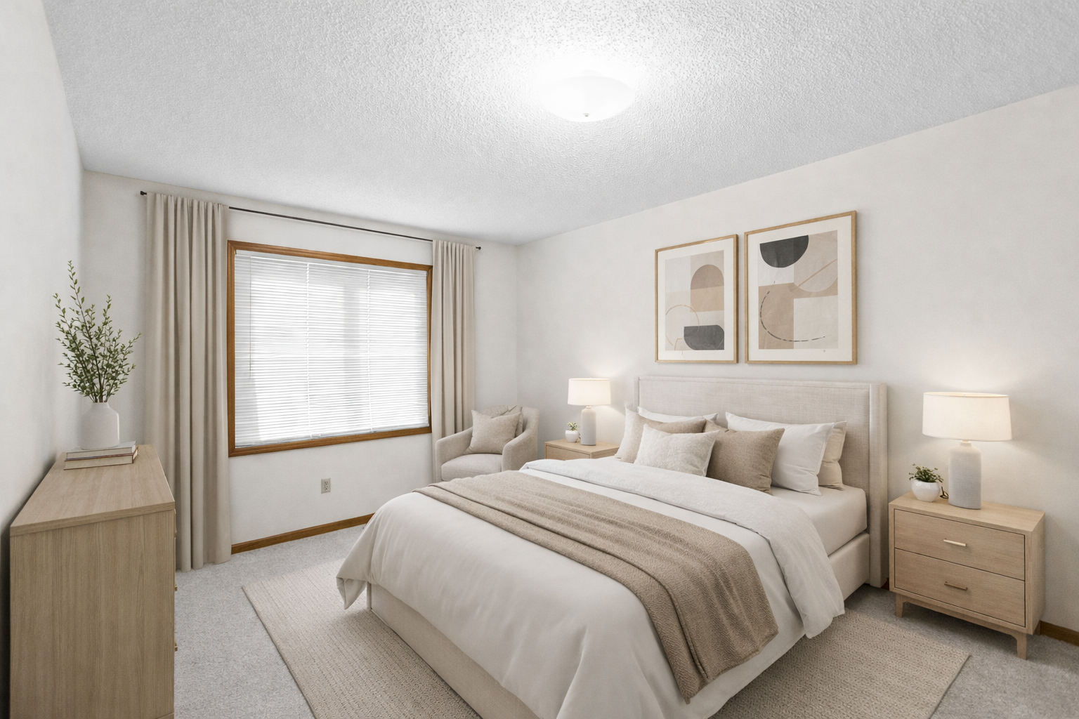 Main level: bedroom 2 (virtually staged)