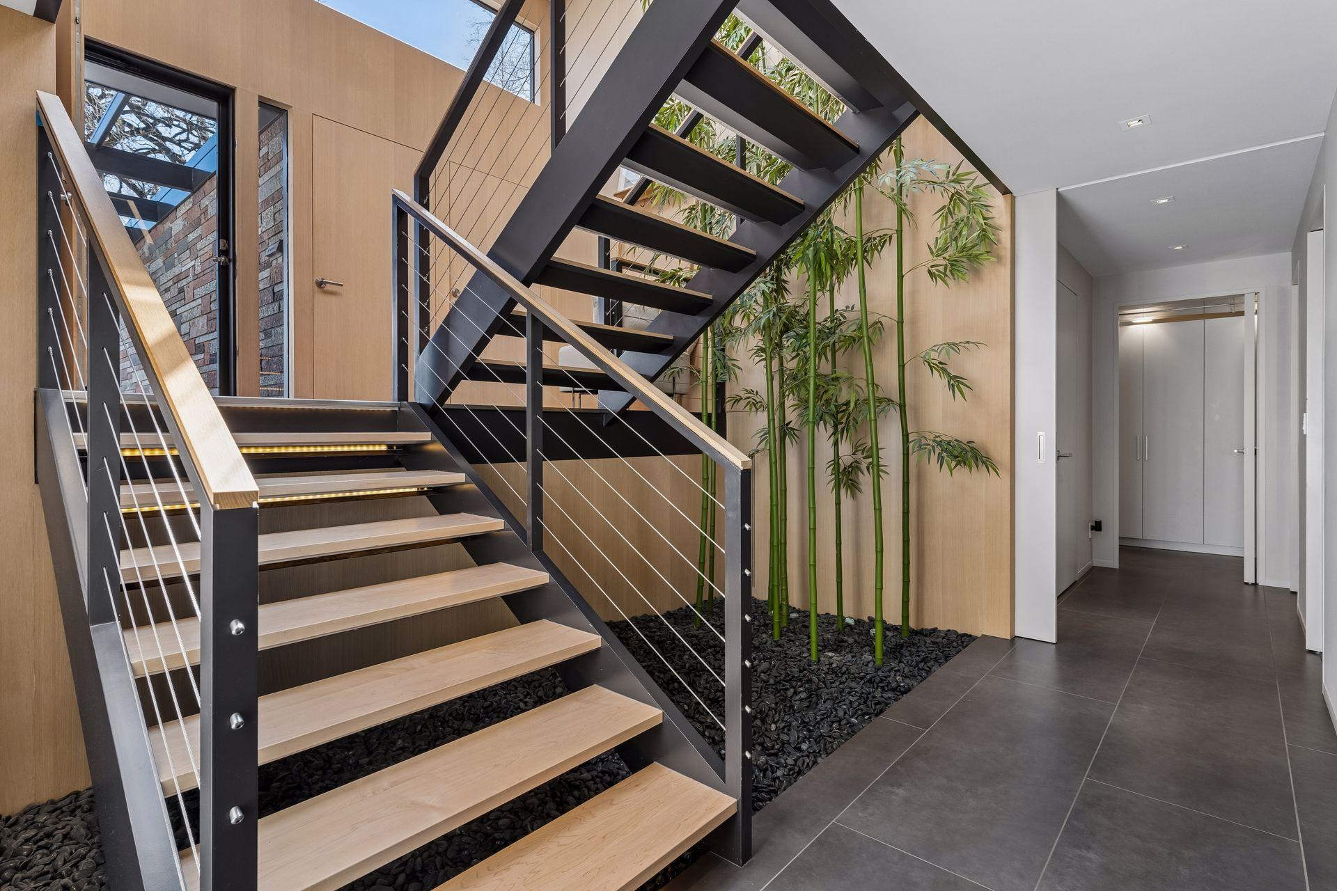 Lower level has custom italian tile with heated floors.