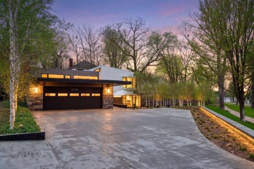 Heated driveway. Space for parking 7 vehicles.