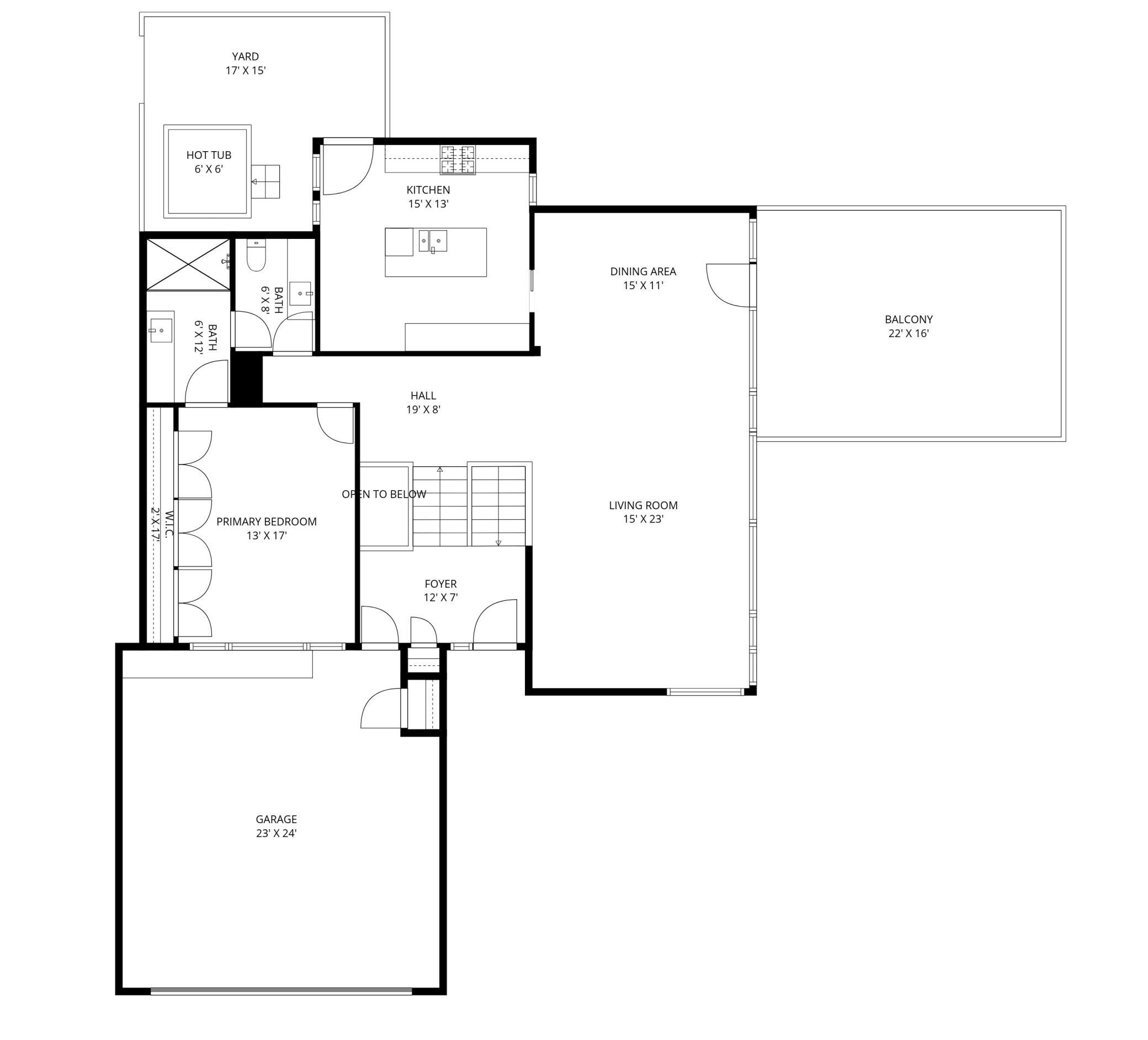 Main Level - 1,527 fin sq ft