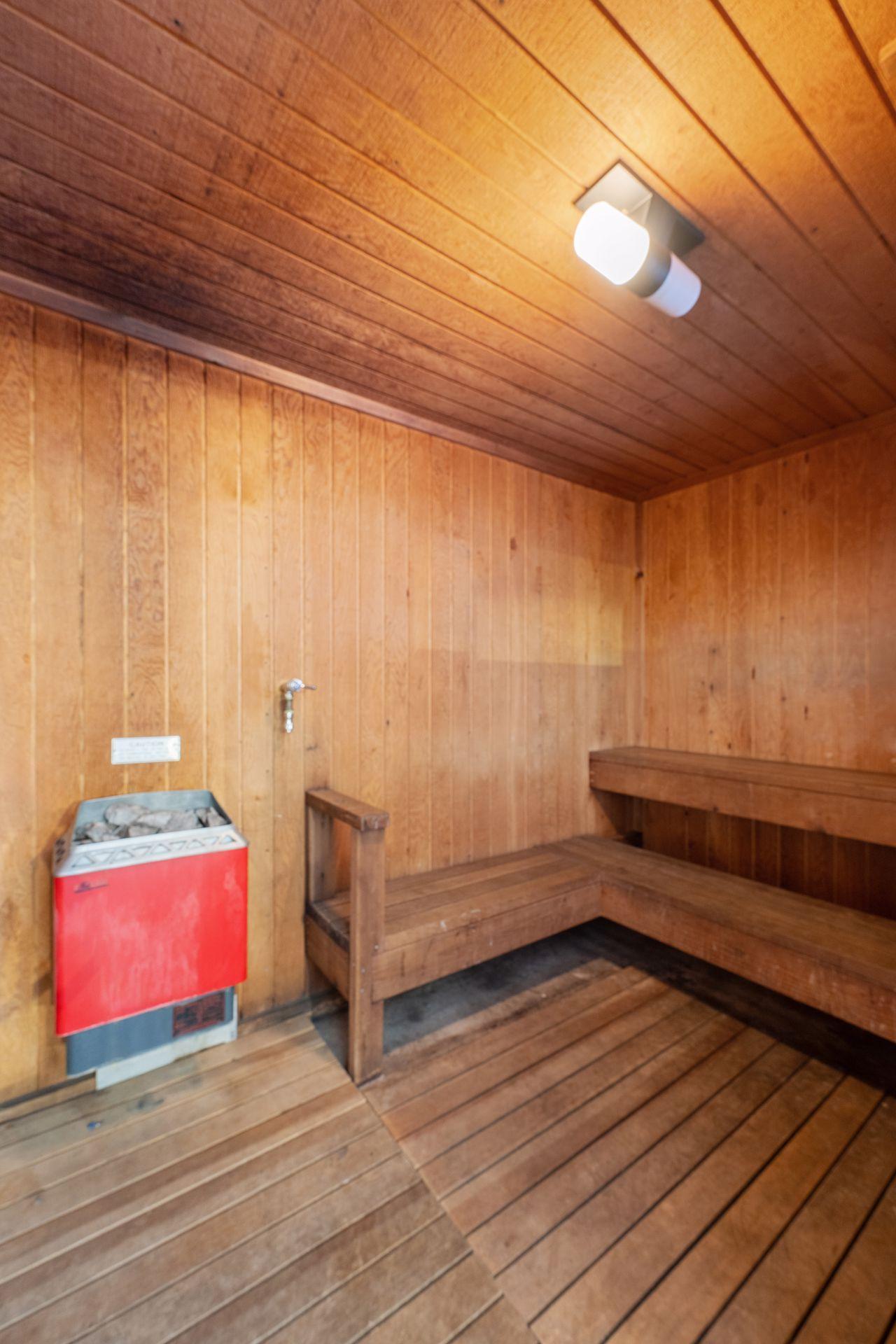 A Hot sauna within the exercise room is a wonderful treat during those cold winter months.