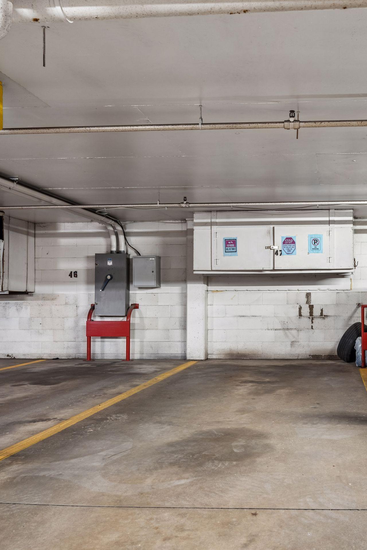 Underground heated parking spot with storage. There is also a car wash bay for free use in the garage.